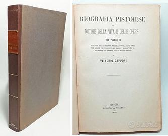 BIOGRAFIA PISTOIESE, VITA PISTOIESI ILLUSTRI 1878