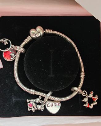 Pandora bracciale + 3 charm