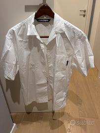 Palm Angels Back Curved Logo Bowling Shirt