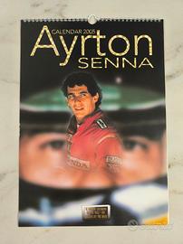 Calendario Ayrton Senna 2005 e 12 sticker adesivi