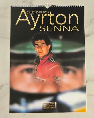 Calendario Ayrton Senna 2005 e 12 sticker adesivi