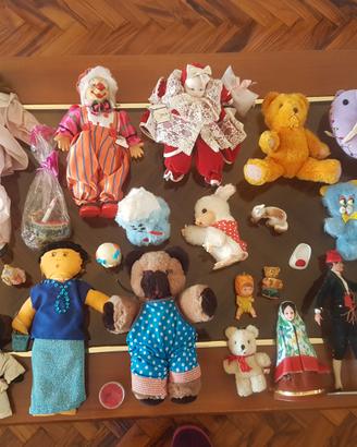 Bambole peluches ceramiche anni 90