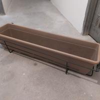 Portavaso e vaso da balcone 80x20cm