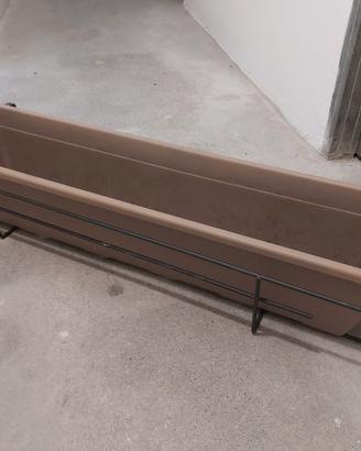 Portavaso e vaso da balcone 80x20cm