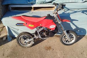 Minimoto da cross Race bike a scoppio colore rosso