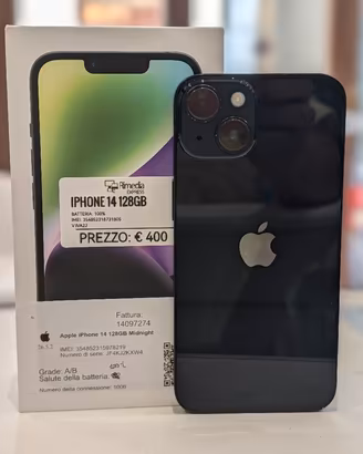 iPhone 14 128GB nero usato garanzia 