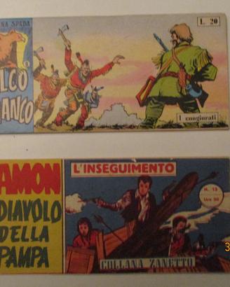 Fumetti striscia "Falco Bianco" e "Ramon"