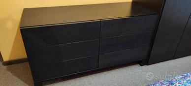 Comò 6 cassetti, colore wengè