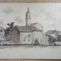 Disegno a matita "Roveleto Landi" Piacenza 20 x 30