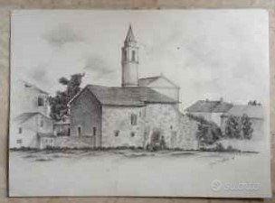 Disegno a matita "Roveleto Landi" Piacenza 20 x 30