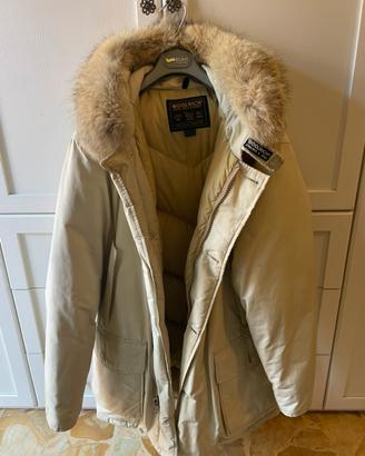 Parka Woolrich beige chiaro taglia L