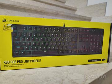 Tastiera gaming k60 rgb low profile, nuova!