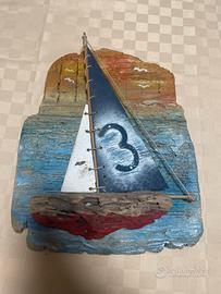 Barca a vela elemento decorativo