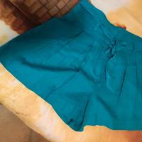 pantaloncini Zara turchese in lino