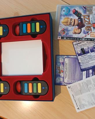 Buzz! Un mondo di quiz per ps3 con buzzer