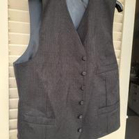 Gilet da uomo in tessuto grigio