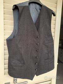 Gilet da uomo in tessuto grigio