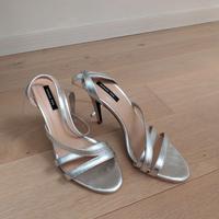 sandali argento eleganti Patrizia Pepe cerimonia