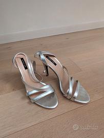 sandali argento eleganti Patrizia Pepe cerimonia