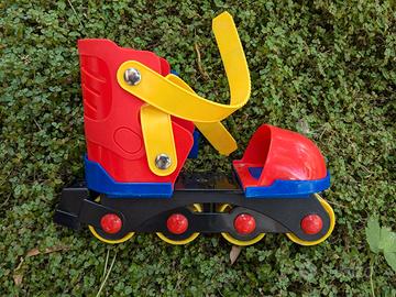 Set pattini bambino/a protezioni casco zaino