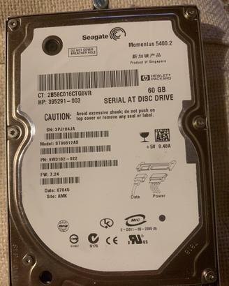 Seagate hard drive 60gb
