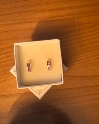 Coppia Hoop Baguette Amabile fucsia