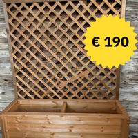 Fioriera da esterno con grigliato