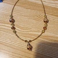 Collana con pietre color ambra Vintage