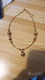 Collana con pietre color ambra Vintage