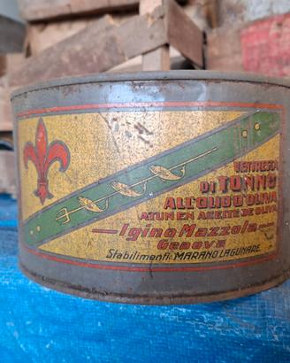 Scatola latta vintage VENTRESCA TONNO MAZZOLA