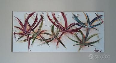 Quadro fiori astratto - pittura  a olio