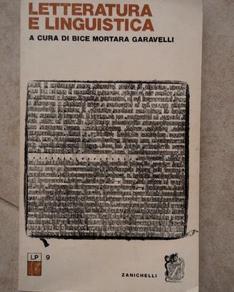 LETTERATURA E LINGUISTICA - MORTARA GARAVELLI