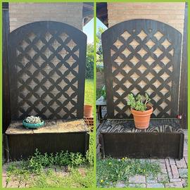 Fioriere con grigliato/ divisorie  in legno design