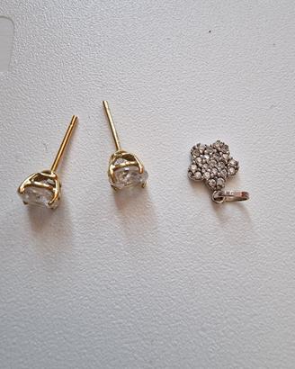 orecchini pendente oro 18k