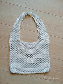 Borsa a Tracolla / Tote Bag in Uncinetto Cotone