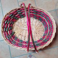 Cesta di legno con manici