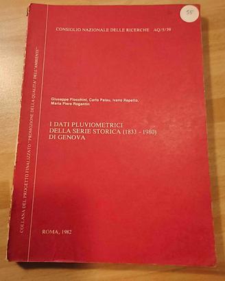 Libro I dati pluviometrici serie storica di Genova