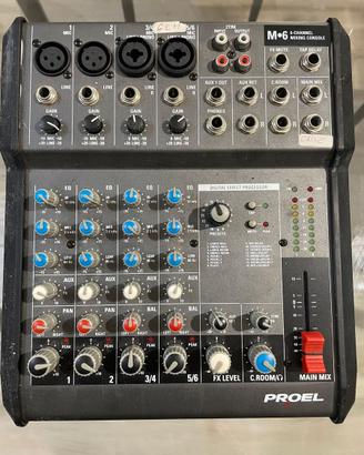 PROEL M-6 mixer 6 canali con effetti