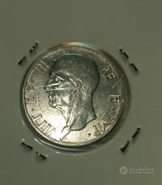 MONETA 5 LIRE 1937 IN ARGENTO 