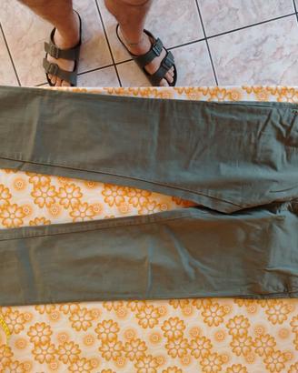 Pantalone Tommy tg 44 slim fit verde