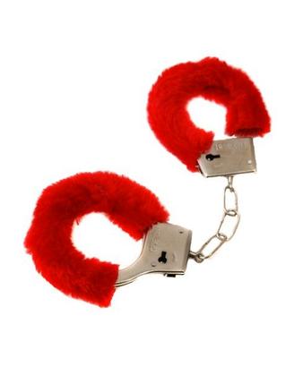 Manette pelose rosse giocattolo