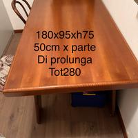 Tavolo noce allungabile