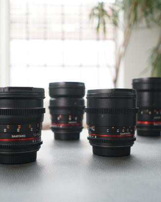 Kit 6 ottiche Samyang Cine VDSLR II EF