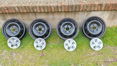 4 Cerchi ferro Ducato 16 5x118 e 4 Copriborchie