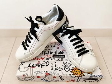 Sneakers Dolce & Gabbana Portofino bianche e nere