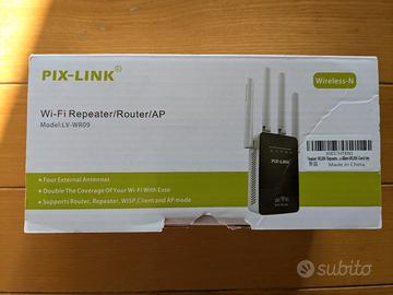 WiFi repeater/extender-router-ap PIX-LINK bianco