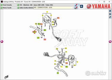 Leva freno ant Yamaha FZR 600 1FK839220000