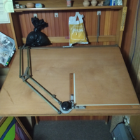 Tecnigrafo in legno anni 60 (tavolo da disegno)