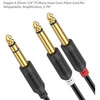 Cavo audio J&D 2,7 metri placcato oro 