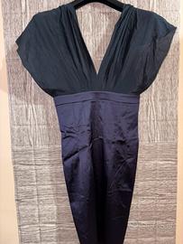 Vestito Pinko Elegante Blu Scuro e Viola